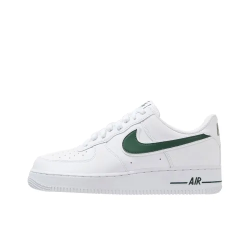 Nike Air FORCE 1 07 Air Force 1 Low Топ Скейтборд Кроссовки Унисекс Белый Зеленый