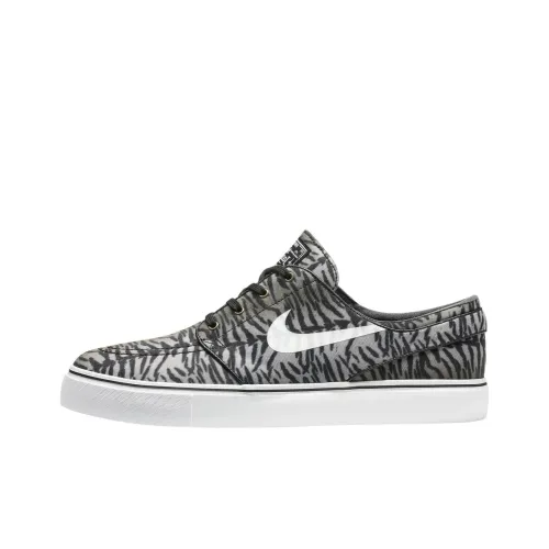 nike SB Stefan Janoski Zoom Tiger Pack Black Coated Slip-Resistant Low-Top Skateboard Shoes Men's Gray nike SB Stefan Janoski Zoom Тигр Пачка Черный Покрытие Противоскользящие Низкие Кроссовки для скейтбординга Мужские Серые