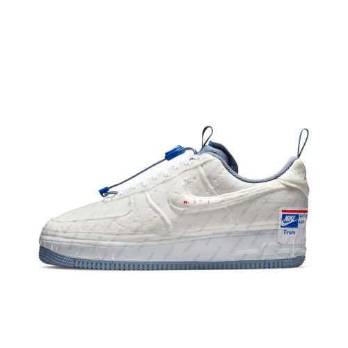 Nike Air Force 1 Low Топ Скейтборд Кроссовки Унисекс Белый Синий