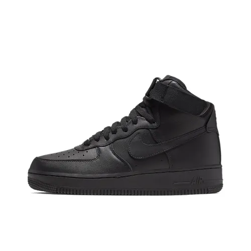 Nike Air Force 1 High Top Скейтбординг Кроссовки Женские Черные