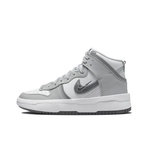 Nike Dunk Up High Top Скейтборд Кроссовки Женские Серый Белый