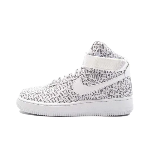 Nike Air Force 1 LX Just DO IT Pack Белый Покрытие Противоскользящий Высокий Топ Скейтбординг Кроссовки Женские Черный Белый
