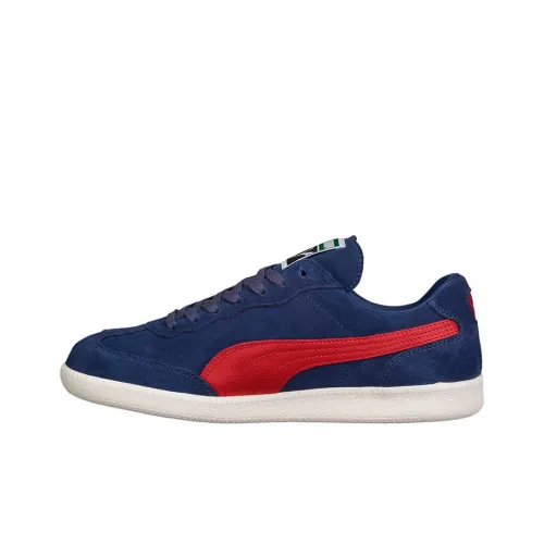 PUMA Liga Suede Легкий и Износостойкий Низкий Топ Скейтборд Кроссовки Женские Синий Красный Белый