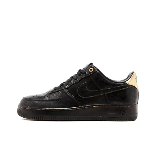 Nike Air Force 1 Anti-slip Легкий Низкий Топ Скейтбординг Кроссовки Мужские Черные