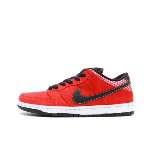Nike Dunk SB PremiumFirecracker Термическое Аbrasion-Resistant Покрытие Slip-Resistant Низкий Топ Скейтбординг Кроссовки Унисекс Красный