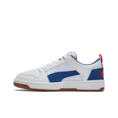 PUMA Rebound Layup Low Топ Скейтборд Кроссовки Унисекс Белый Синий