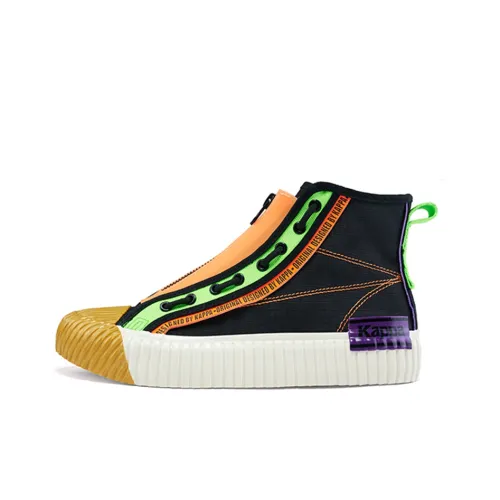 KAPPA Покрытие Slip-Resistant и Abrasion-Resistant Высокие Кроссовки для Скейтбординга Унисекс Черные