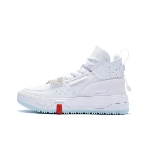 LINING Anti-скользящая и износостойкая визуально увеличивающая рост высокая кроссовка для скейтбординга Женская Белая