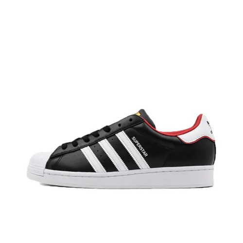 Adidas Originals SUPERSTAR LOW Топ Скейтборд Кроссовки Унисекс Черный Белый Красный