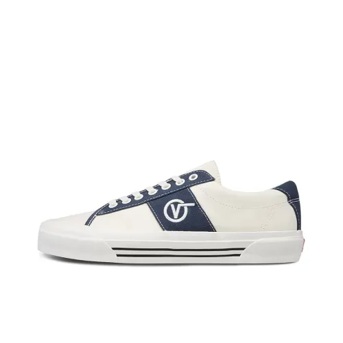 Vans SID Slip-Resistant Abrasion-Resistant Low-Top Skateboard Shoes Unisex White Blue Вансы SID противоскользящие устойчивые к истиранию низкие топовые скейтбордические кроссовки унисекс белые синие