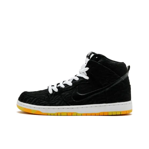 Nike Dunk SB Pro 'Skunk' с термоконтуживающим покрытием высокие кроссовки для скейтбординга унисекс черный желтый