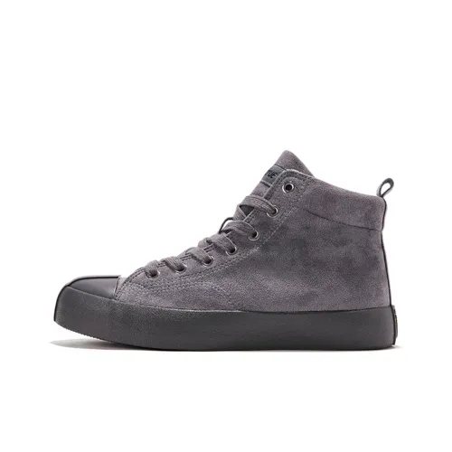 Feiyue Горы и моря Тема Нижняя юбка Резистентные амортизаторы Высокие Кроссовки для скейтбординга Унисекс Серый