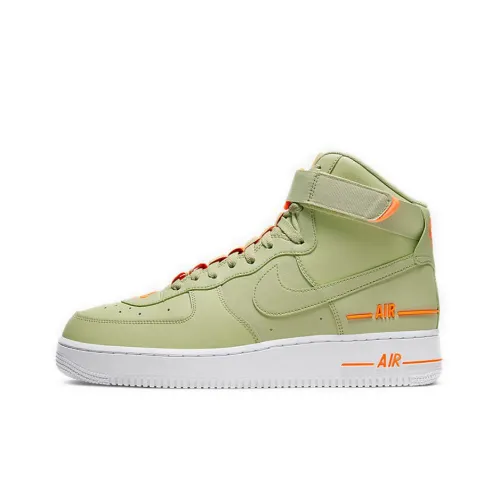 Nike Air Force 1 High Top Скейтбординг Кроссовки Мужские Оранжевый Зеленый
