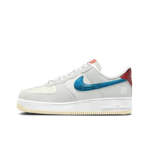 UNDEFEATED x Nike Air FORCE 1 Low Скейтборд Кроссовки Топ Унисекс Серый Синий Красный