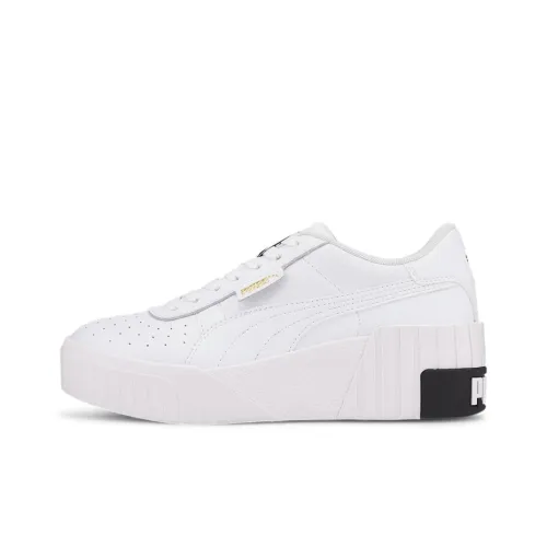 PUMA Cali Series Wedge Low Топ Кроссовки для скейтбординга Женские Белые Черные