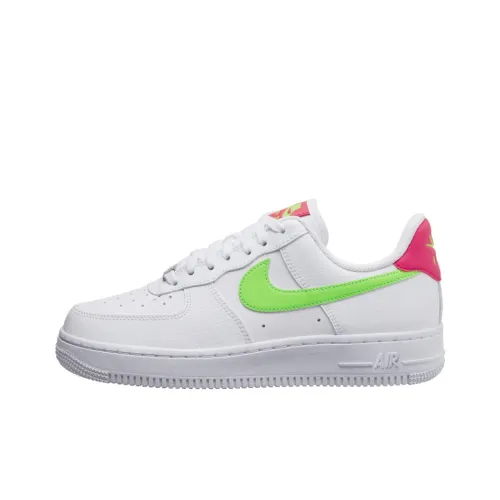 Nike Air FORCE 1 Low Top Скейтборд Кроссовки Женские Белые Розовые Зеленые