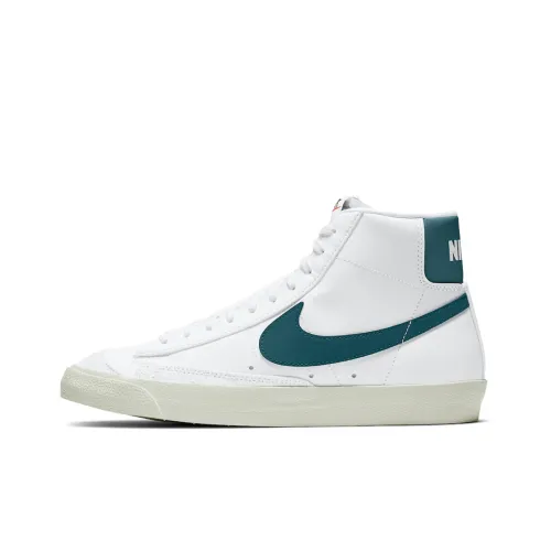 Nike Blazer 77 Vintage Slip-resistant Abrasion-resistant MID Скейтбординг Топ Кроссовки Unisex Белый Зеленый