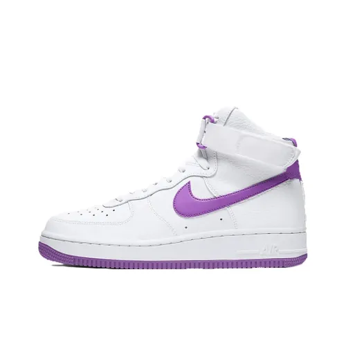 Nike Air FORCE 1 Non Slip Легкий Высокий Топ Скейтбординг Кроссовки Женские Белый Фиолетовый