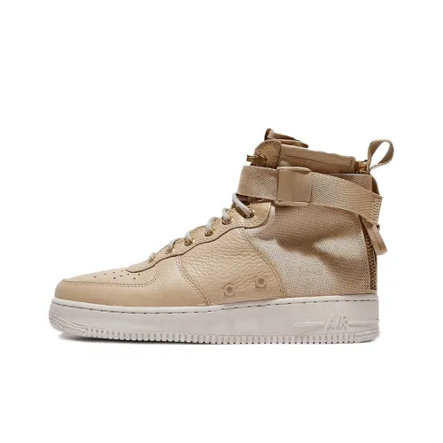 Nike Air FORCE 1 Гриб Non Нижняя юбка Легкий MID Топ Кроссовки для скейтбординга Мужской Хаки