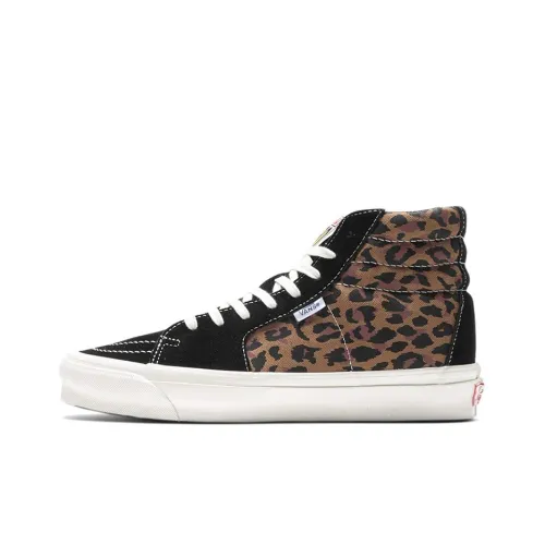 VANS Style 38 Vault OG NS LX High Топ Скейтборд Кроссовки Унисекс Черный Коричневый Леопард С принтом
