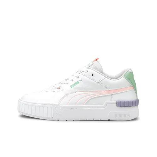 PUMA Cali Sport PASTEL MI MID Топ Кроссовки для скейтбординга Женские Белые Зеленые Фиолетовые