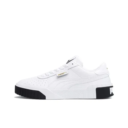 PUMA Cali Аbrasion Resistant Lightweight And Breathable Скейтборд Кроссовки для женщин White Black