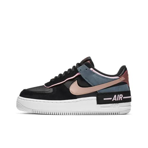 Nike Air FORCE 1 Shadow Slip-on Устойчивый к истиранию Низкий Топ Скейтбординг Женские Черный Синий Розовый