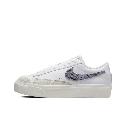 nike Blazer 77 Платформа Противоскользящий Устойчивый к истиранию Низкий Топ Скейтборд Кроссовки Женские Белый Фиолетовый