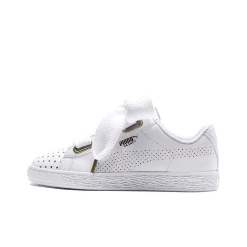 PUMA Basket Heart Ath Lu Сердце Ath Lu Low Топ Кроссовки для скейтбординга Женские Белые
