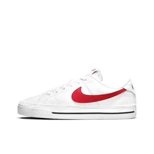 Nike Court Legacy Slip Resistant Lightweight Abrasion Resistant Low Top Скейтборд Кроссовки Мужские Белый Красный