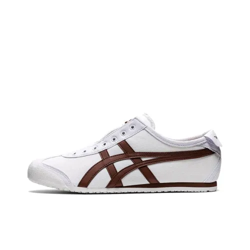 Onitsuka Tiger MEXICO 66 Slip Low Top Скейтборд Кроссовки Unisex Белый Коричневый