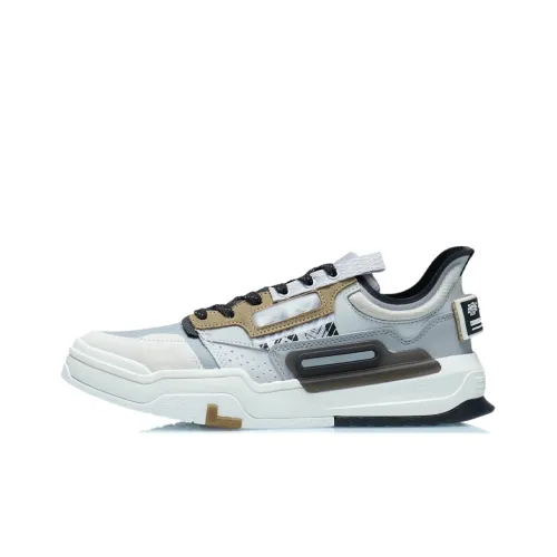 Подкладка Geek Slip-Resistant Abrasion-Resistant Low-Top Скейтборд Кроссовки Мужские Снежно-Серый