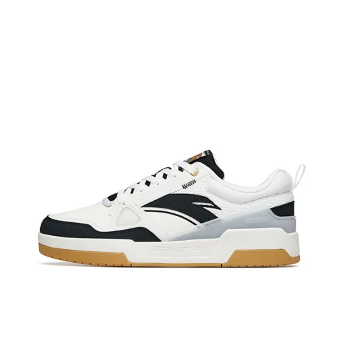 ANTA Life Collection Slip-resistant Low Top Скейтборд Кроссовки Мужские Белый Черный