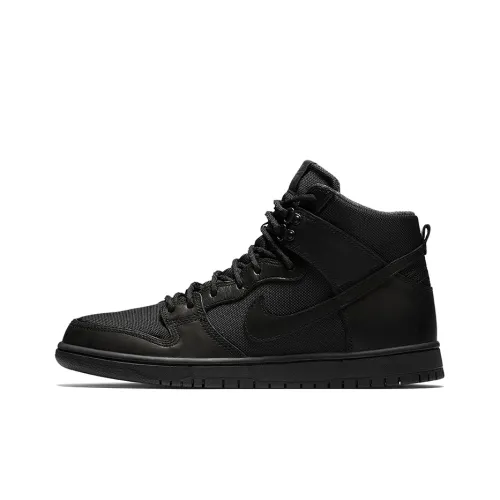 Nike Dunk SB Bota Slip Resistant Abrasion Resistant High Top Скейтборд Кроссовки Унисекс Черный