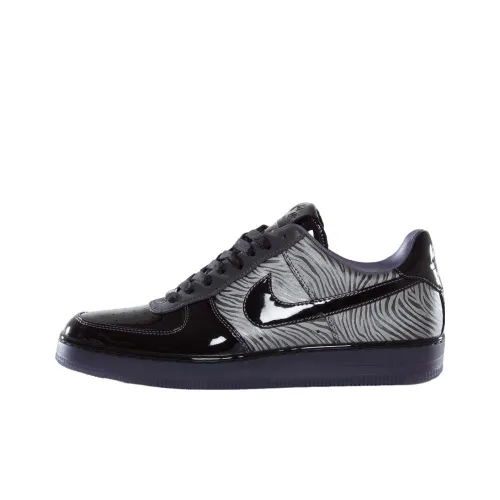Nike Air Force 1 Downtown Zebra Покрытие Slip-resistant Низкий топ Скейтбординг Мужской Черный