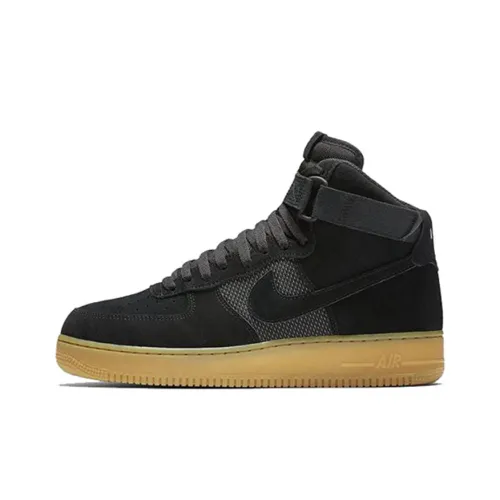 Nike Air FORCE 1 LV8 Черные Высокие Кроссовки для скейтбординга Мужские Черные