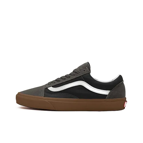Vans Old Skool Амортизация Устойчивый к истиранию Легкий And Дышащий Скейтборд Низкие Кроссовки Унисекс Серый Черный