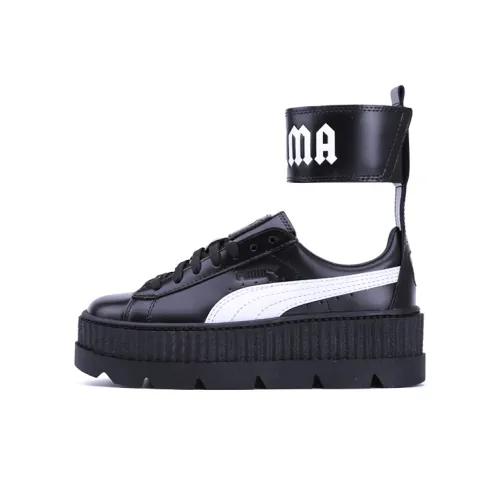 PUMA Rihanna Fenty Дышащие Низкие Кроссовки для Скейтбординга Женские Черные Белые