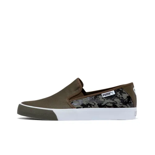 PUMA Bari Series CAMO Slip On Low Топ Скейтборд Кроссовки Унисекс Коричневый