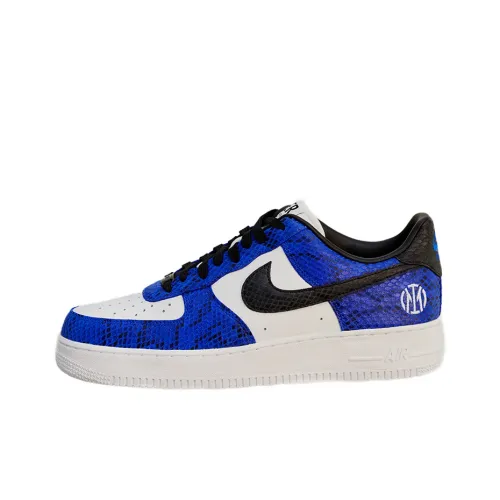 Nike Air Force 1 Low Топ Скейтборд Кроссовки Унисекс Белый Синий