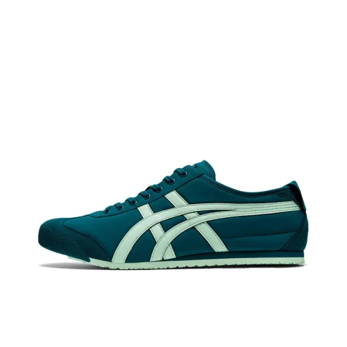 Onitsuka Tiger MEXICO 66 Low Топ Скейтборд Кроссовки Унисекс Синий Зеленый