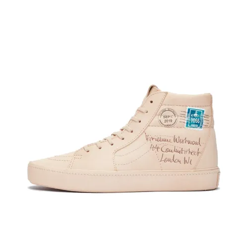 Vivienne Westwood x VANS SK8 Легкие Высокие Кроссовки для Скейтбординга Унисекс Розовые