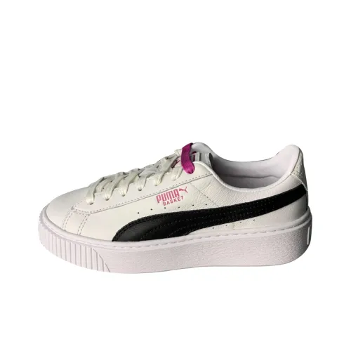 FENTY BEAUTY X PUMA BASKET PLATFORM Низкий Топ Платформа Скейтборд Кроссовки Женские Черный Белый Корова Кожа