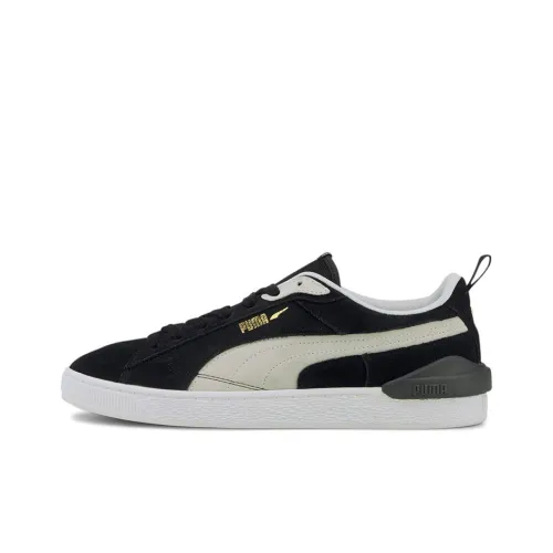 PUMA Suede Series Bloc Low Скейтборд Кроссовки Топ Унисекс Черный Белый