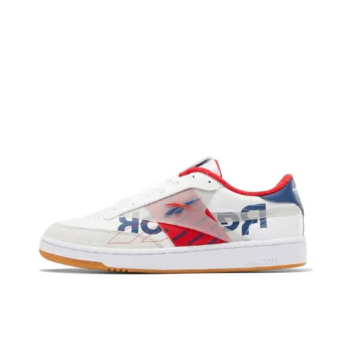 Reebok Club C Low Top Скейтборд Кроссовки Унисекс Белый Красный Синий