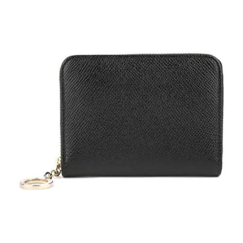 BVLGARI Коровья кожа Монетница Кошелек Женские Черный