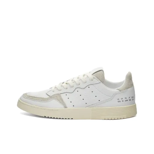 Adidas Originals Super Court Slip-Resistant Low Top Скейтборд Кроссовки Унисекс Белый Серый Флис