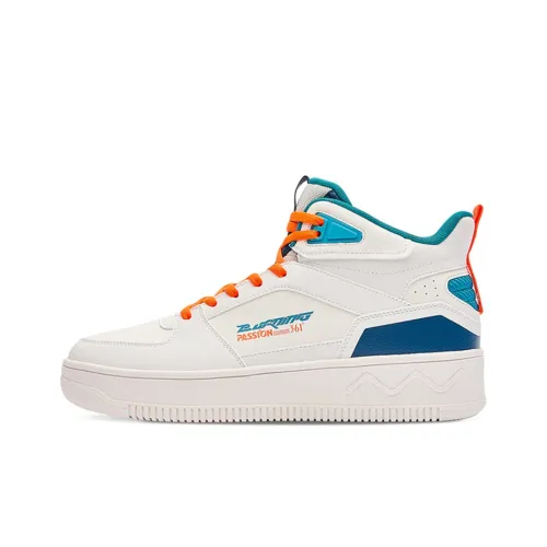 361° Burning Tide 1 High Топ Скейтборд Кроссовки Мужские Белый Синий