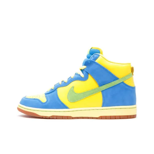 nike Dunk SB Pro SB 'Marge Simpson' Покрытие Slip-resistant High Top Скейтборд Кроссовки Мужские Желто-синие