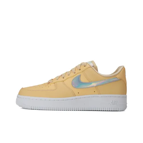 Nike Air FORCE 1 07 ESS Slip-on Устойчивый к истиранию Низкий Топ Скейтбординг Женские Светло-желтый Лазер